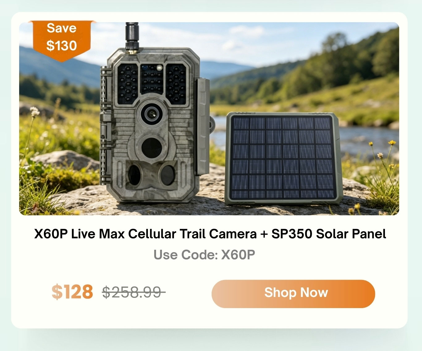 Extra 20% off X60P Live Max Cellular Trail Camera
